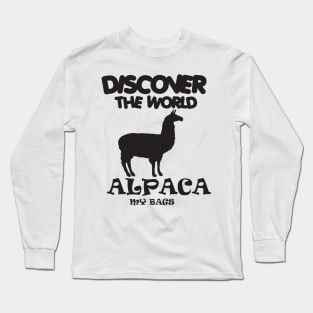 Discover the wolrd alpaca Long Sleeve T-Shirt